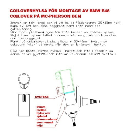 Volvo 740 940 Schroefset Adapter voor BMW E46 Schroefset