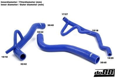 Do88 Volvo 940 Turbo 92-98 Koelslang Blauw