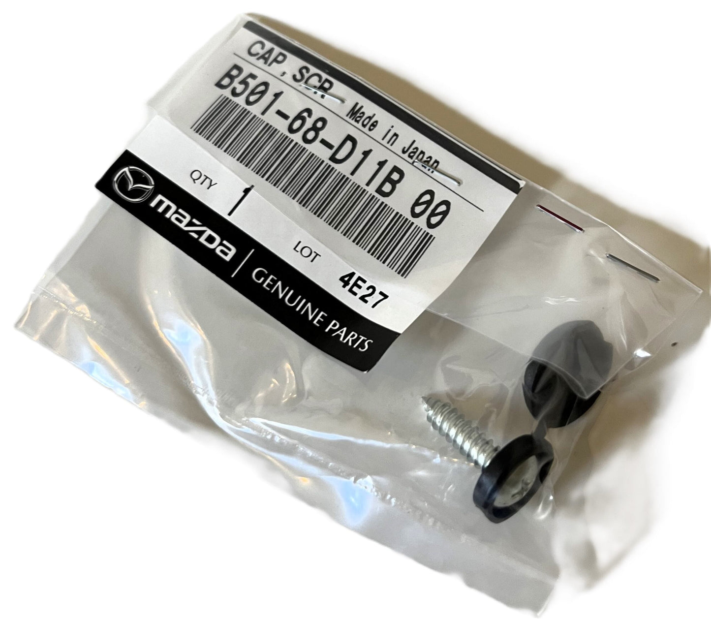 Original OEM Mazda MX-5 NB Schraube mit schwarzer Kunststoffkappe zur Befestigung der Mittelkonsole