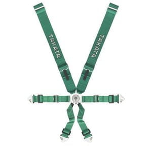 Takata Racing Harness RACE 2x2 6-Point Green FHR/HANS only