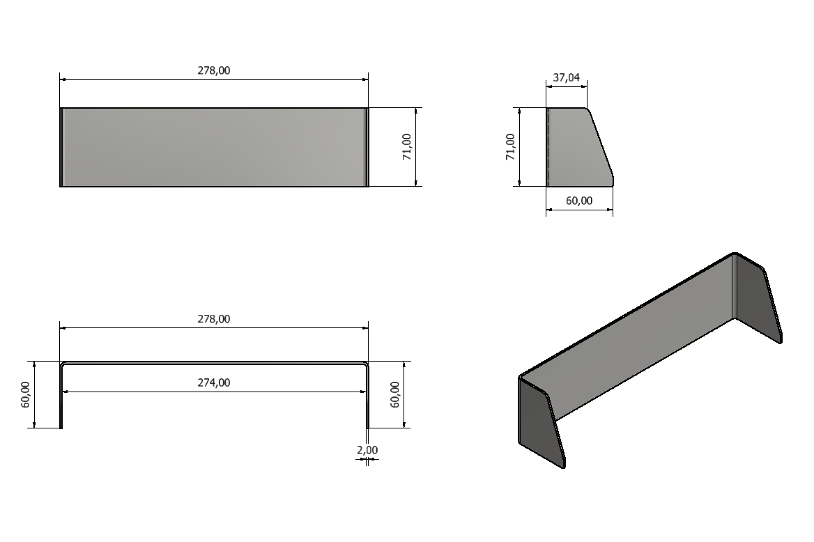 ASS Volvo 240 LSx subframe inkort las deel