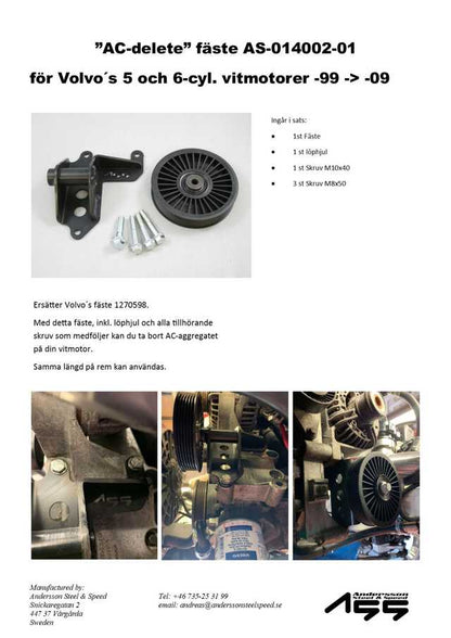 Ac-delete Volvo 5/6-cyl "alu" engine 99-09