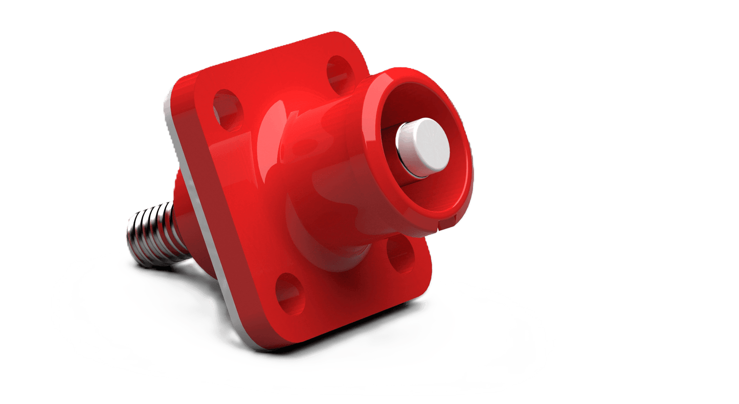16mm2 Schutborddoorvoer voor Accukabels Rood