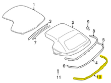 OEM Mazda MX-5 NA/NB Softtop Regenwater Afvoer "Rain Drip Rail" (NC20-R1-560)