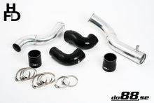Do88 Volvo 740/940 Turbo Top Connection pipe kit, Black hoses, standard throttle body