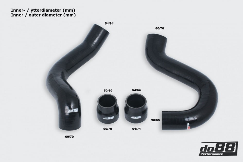 Do88 Volvo 740/760/780/940/960 D24 TIC Intercooler Slangen Zwart