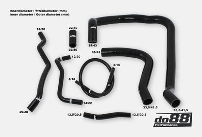 Do88 Volvo 740/760/780/940/960 D24 Koelslangen Zwart
