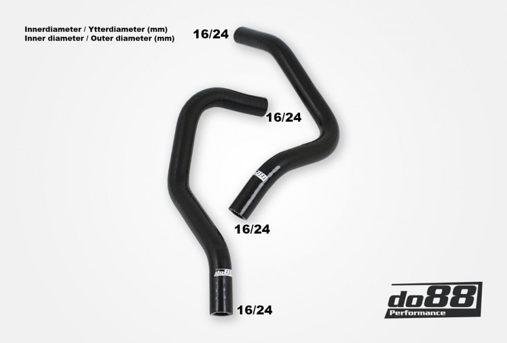 Do88 Volvo 740/760/780/940/960 4-CYL Kachel Radiateur Slangen Zwart