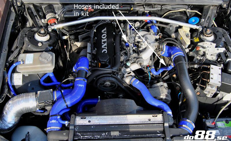Do88 Volvo 700/940 Turbo 90-98 Stationairklep Slang Blauw