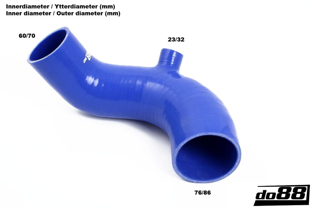 Do88 Volvo 740/940 Turbo 90-98 3" Inlaat Slang Zwart