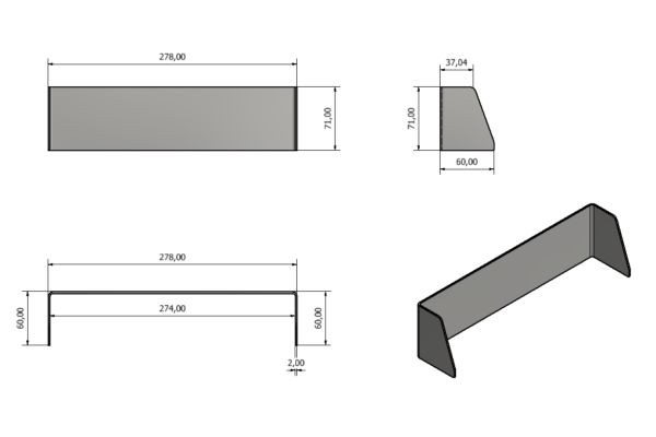 ASS Volvo 240 LSx subframe inkort las deel - Afbeelding 2