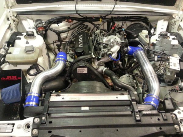 Do88 Volvo 740/940 Turbo Top Connection pipe kit, Black hoses, standard throttle body - Afbeelding 2