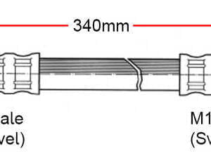 Brake hose Front Volvo 240 / 740 / 940 with S60R / V70R 4-piston brake caliper
