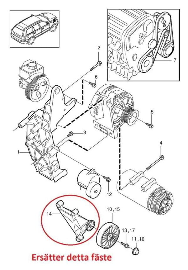 Ac-delete Volvo 5/6-cyl "alu" engine 99-09 - Afbeelding 3