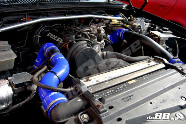 Do88 Volvo 700/900 Turbo (W.O AC) Intercooler Slangen Zwart - Afbeelding 2