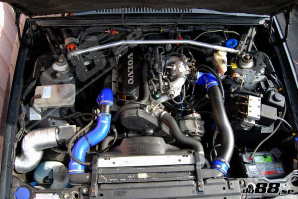 Do88 Volvo 700/900 Turbo (W.O AC) Intercooler Slangen Zwart - Afbeelding 3
