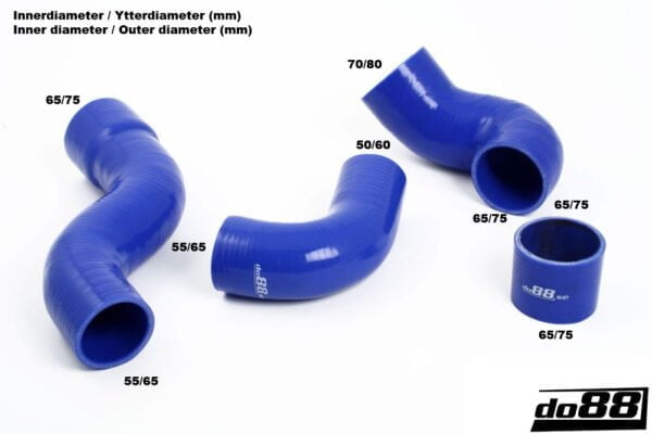 Do88 Volvo 700/900 Turbo (W.O AC) Intercooler Slangen Zwart - Afbeelding 4