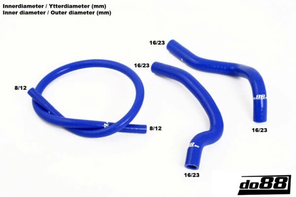 Do88 Volvo 240 Turbo 1979-1984 Koelvloeistof Slangen Blauw - Afbeelding 2