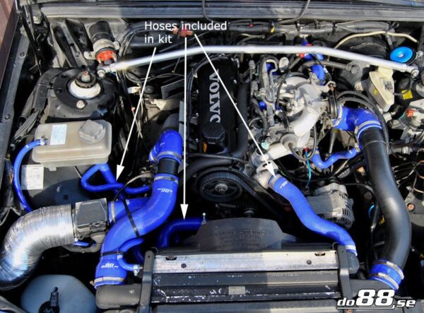 Do88 Volvo 700/940 Turbo Koelslangen Zwart - Afbeelding 6