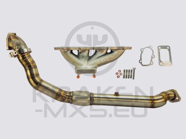 Kraken Top Mount Manifold & 3″ Downpipe for Universal T25 GT5 Bolt turbo NA & NB